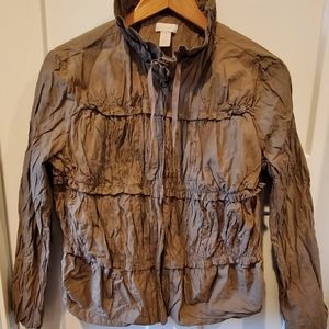 Chicos Womens jacket layered ruched size 1
